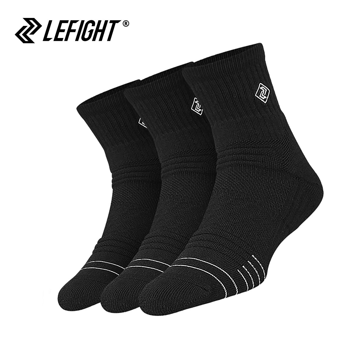 3 pares de calcetines de compresión de baloncesto Lefight grandes