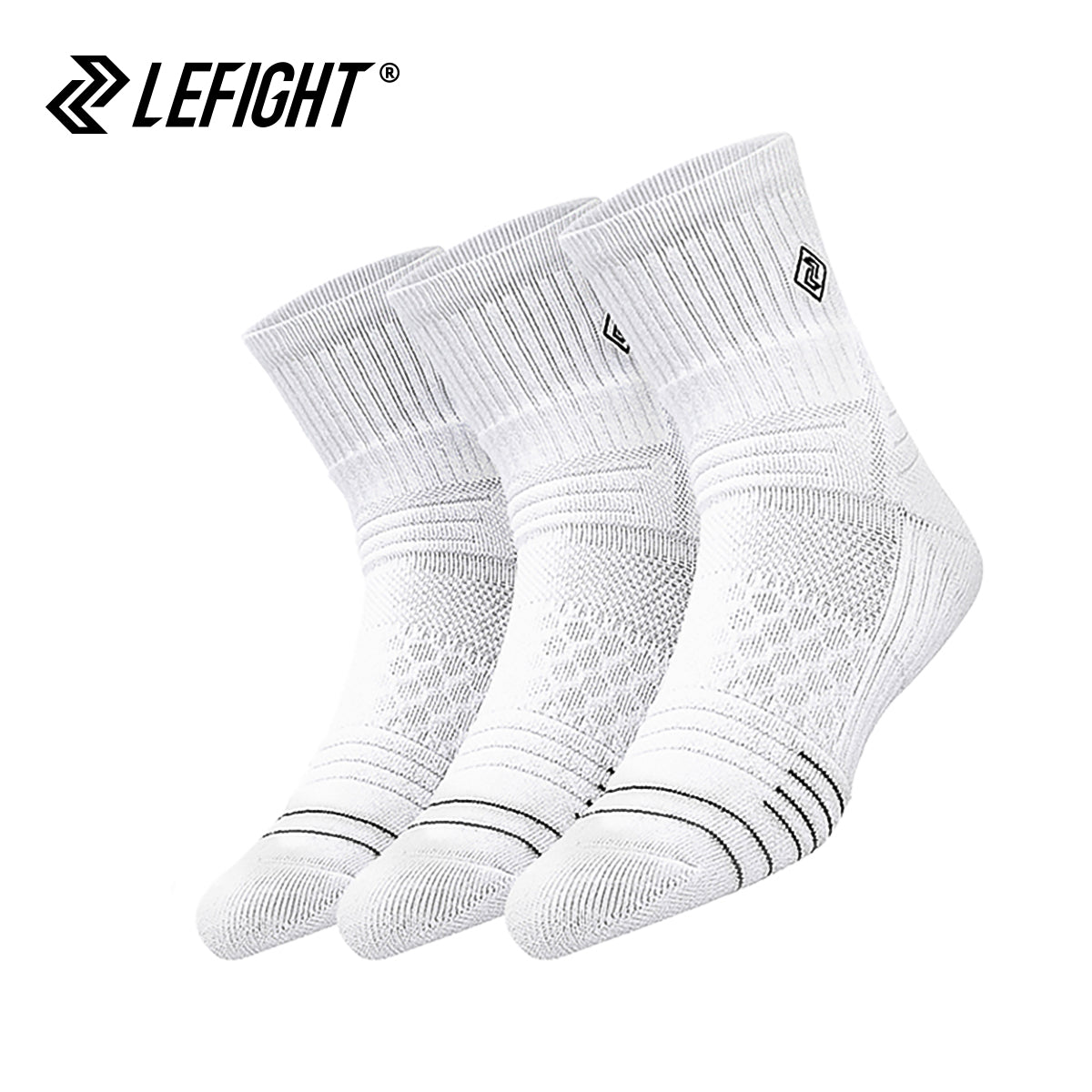 3 pares de calcetines de compresión de baloncesto Lefight grandes