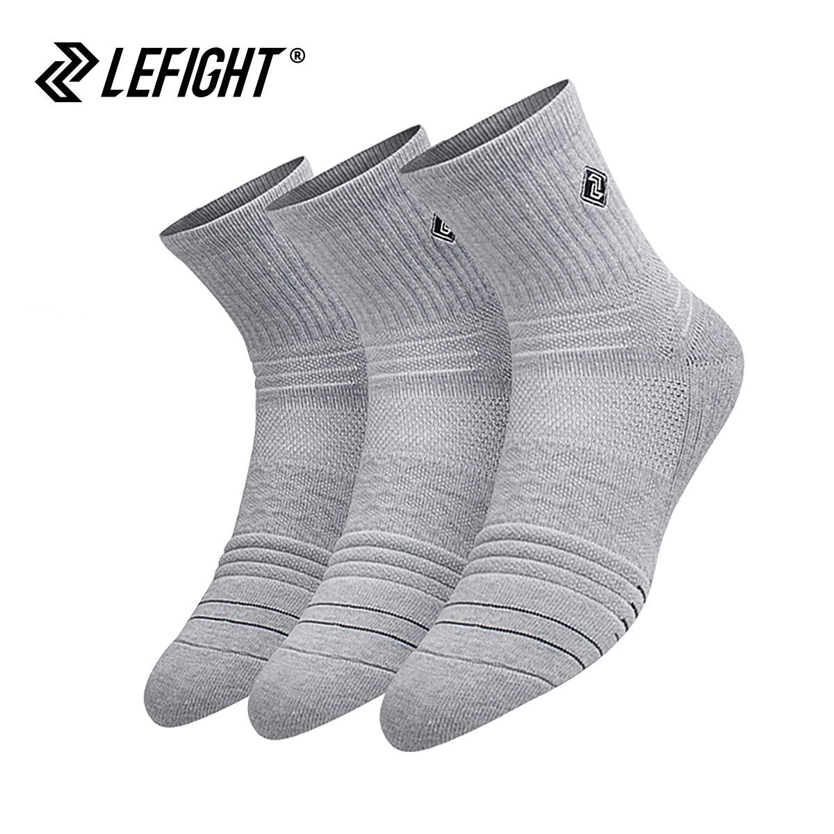 3 Pairs - Lefight Large Basketball Compression Socks