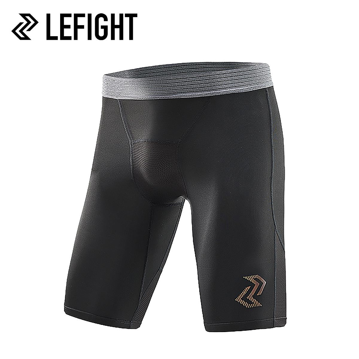 Lefight High Stretch Knee-Length Compression Shorts